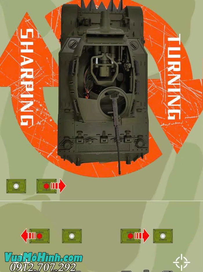 Xe tăng điều khiển từ xa Coolbank G2079 U.S.A M8 tỷ lệ 1/16