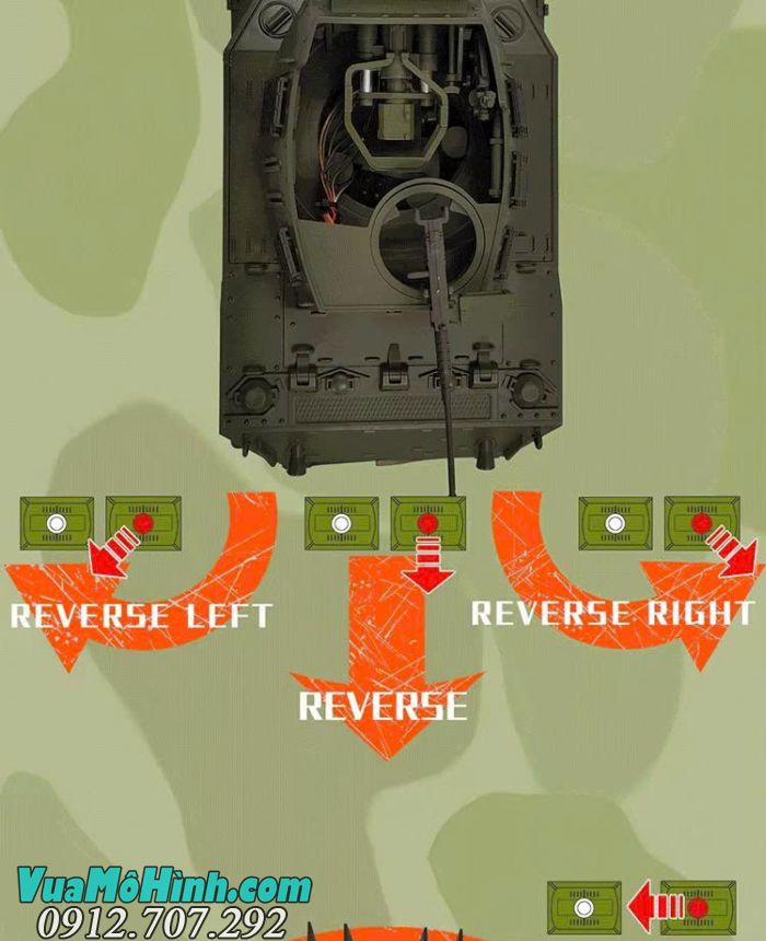 Xe tăng điều khiển từ xa Coolbank G2079 U.S.A M8 tỷ lệ 1/16