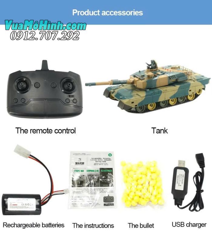 xe tăng mô hình điều khiển từ xa rc tank heng long japan t-90 t90 1/24 3808