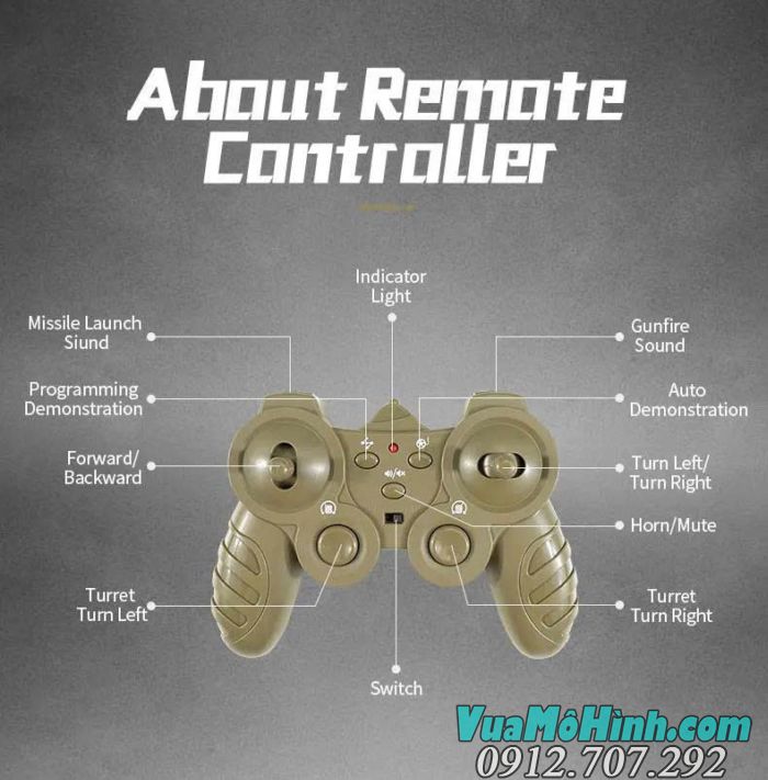 Xe tăng điều khiển từ xa JJRC Q85 1/30 mô phỏng M41A3 Walker Bulldog