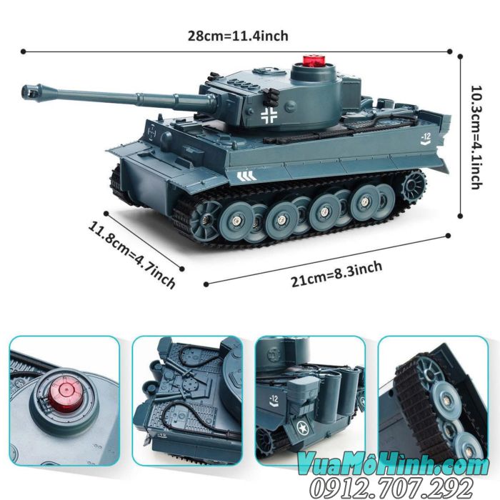 Xe tăng điều khiển từ xa JJRC Q85 1/30 mô phỏng M41A3 Walker Bulldog