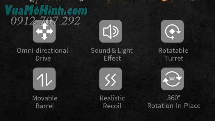 Xe tăng điều khiển từ xa JJRC Q85 1/30 mô phỏng M41A3 Walker Bulldog