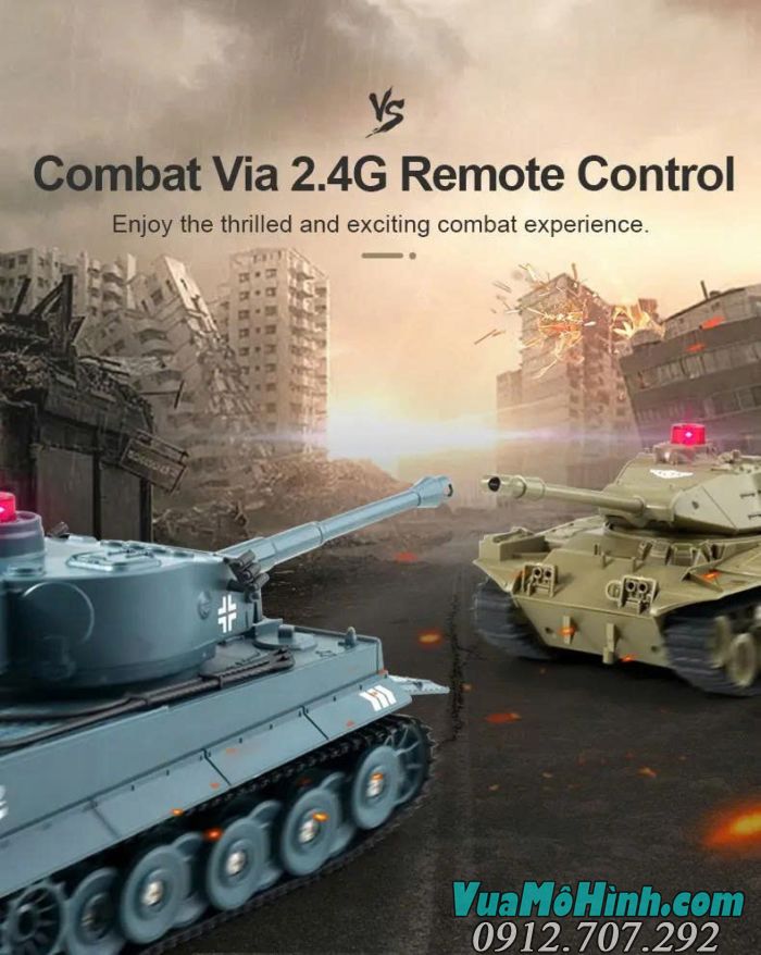 Xe tăng điều khiển từ xa JJRC Q85 1/30 mô phỏng M41A3 Walker Bulldog