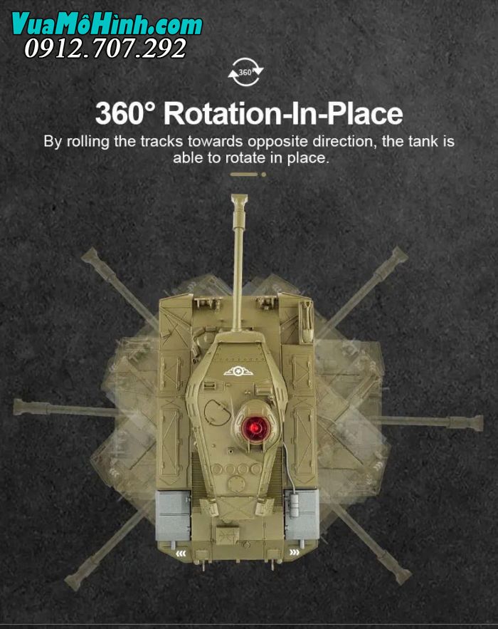 Xe tăng điều khiển từ xa JJRC Q85 1/30 mô phỏng M41A3 Walker Bulldog