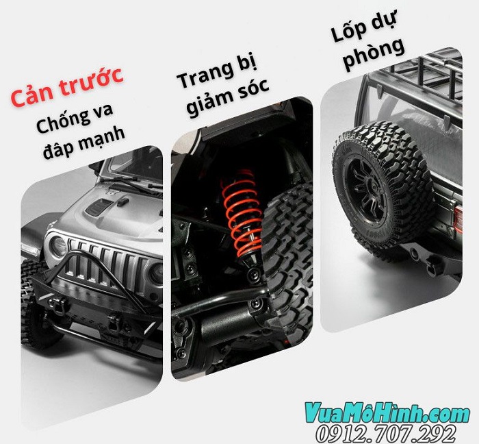 Xe địa hình điều khiển từ xa Jeep wrangler MN128 RC