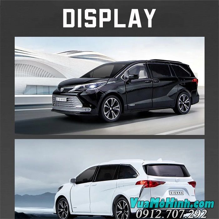 Mô hình xe ô tô Toyota Sienna 2022 tỉ lệ 1/24