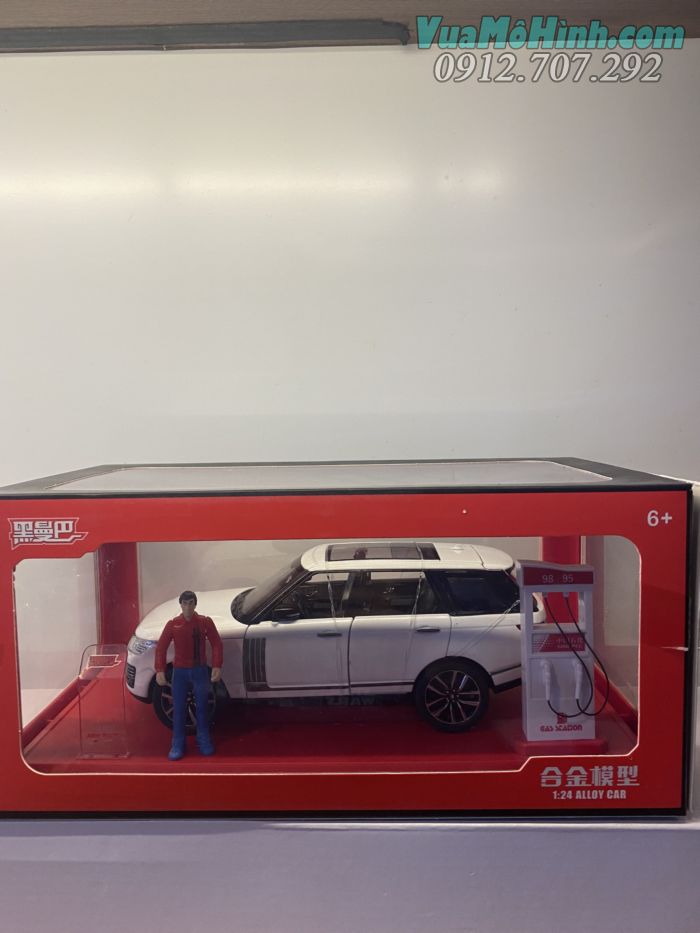 mô hình tĩnh diecast đồ chơi siêu xe ô tô Land rover range rover tỷ lệ 1/24 , xe oto 4 bánh thu nhỏ mini trưng bày