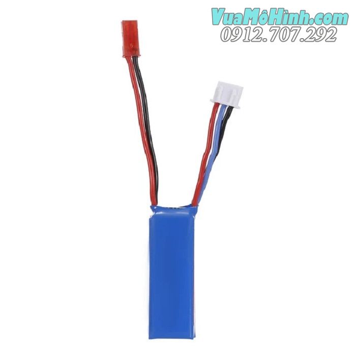 Pin 2s 7.4v 400mah jack JST dung lượng cao dùng cho xe ô tô điều khiển từ xa RC K989, K969, 284131