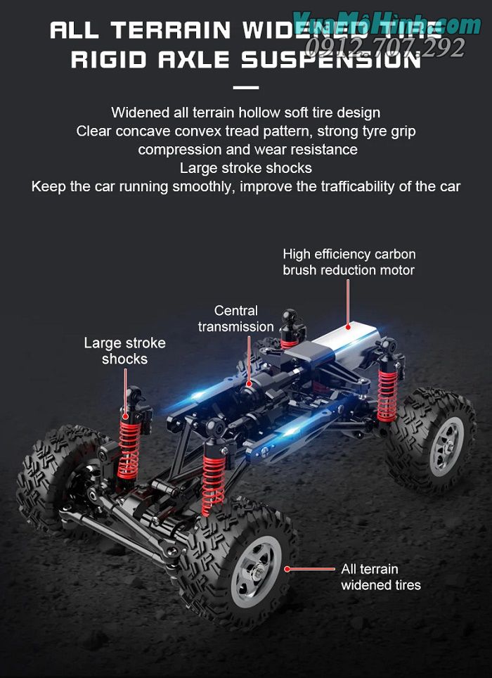 Xe ô tô điều khiển từ xa SG2801 vỏ kim loại tỉ lệ 1:28 đồ chơi RC Jeep Crawler SG 2801