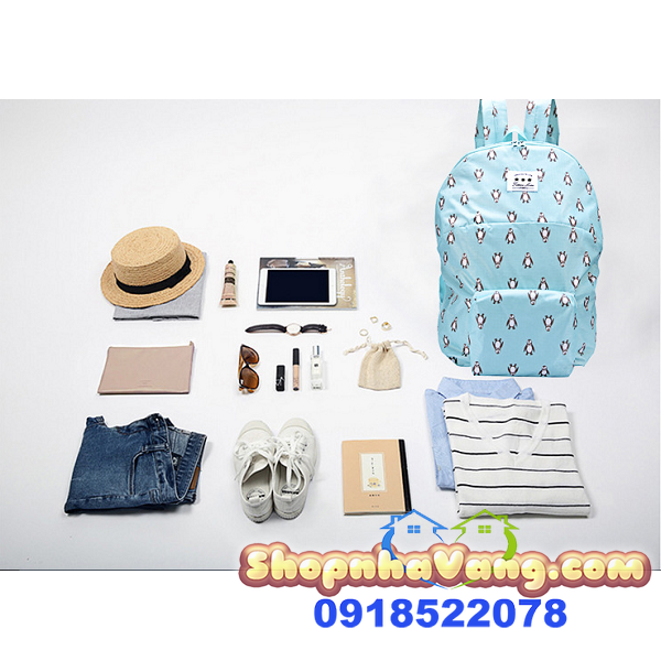 Balo Gấp Gọn Họa Tiết Hình Thú NV223