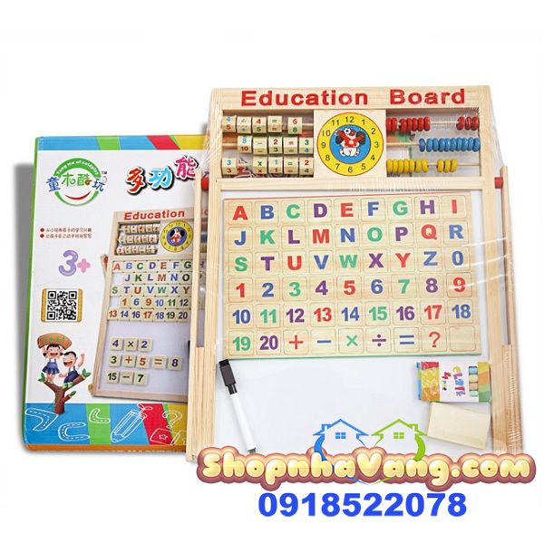 Bảng Tính 2 Mặt Tiện Lợi Cùng Bộ Chữ Cái Cho Bé NV254
