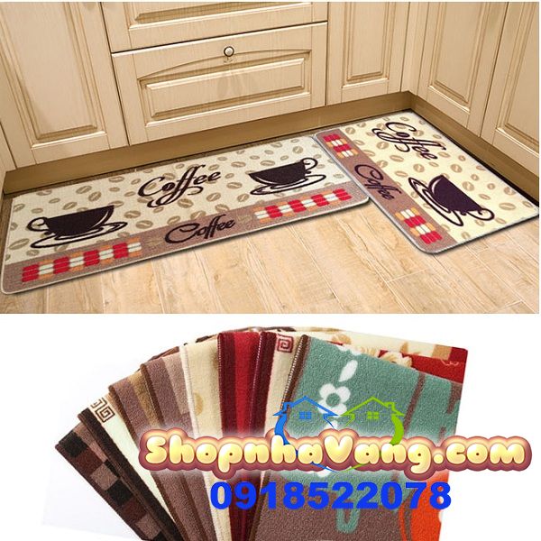 Bộ 2 Thảm Trải Sàn Sợi Cotton Cao Cấp NV104