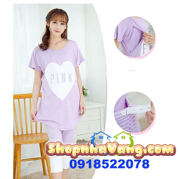 Đồ bầu cho con bú sau sinh Pink NV177