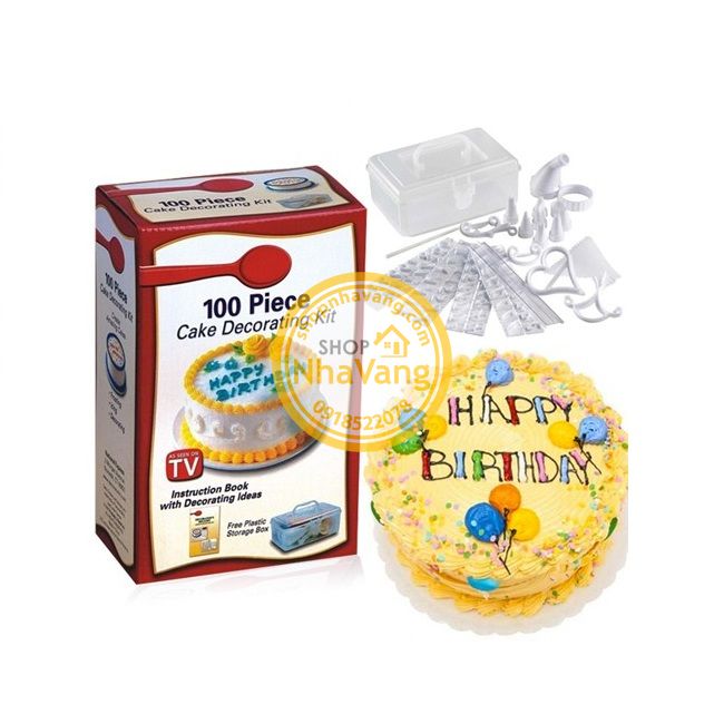 Bộ Dụng Cụ Trang Trí Bánh Kem 100 Món NV384
