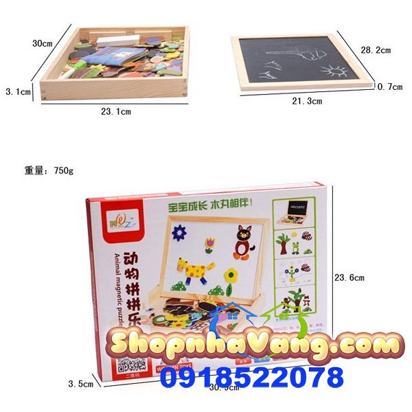 Bảng Nam Châm 2 Mặt Cho Bé NV203