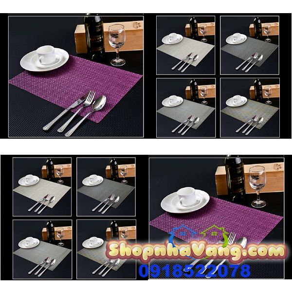 Bộ Tấm Lót Bàn Ăn Lãng Mạn 6 Miếng NV242