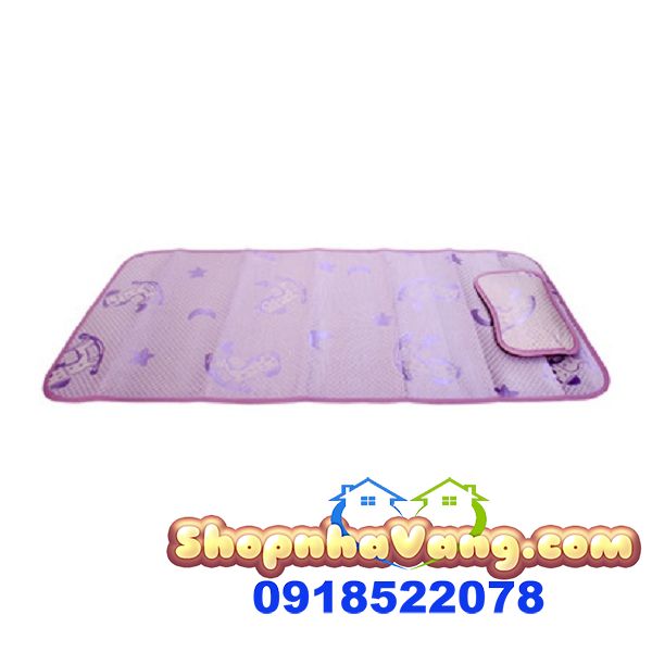 Chiếu Lụa Cao Cấp Kèm Gối Nằm Cho Bé NV101