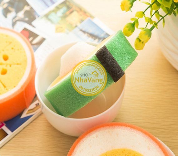 Combo 2 Bọt Biển Rửa Chén Hình Trái Cây NV390