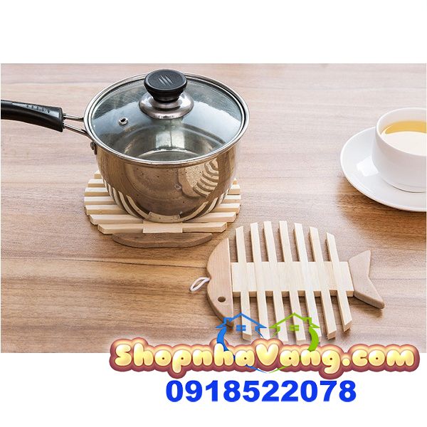Đế Lót Nồi Bằng Gỗ Hình Cá NV136