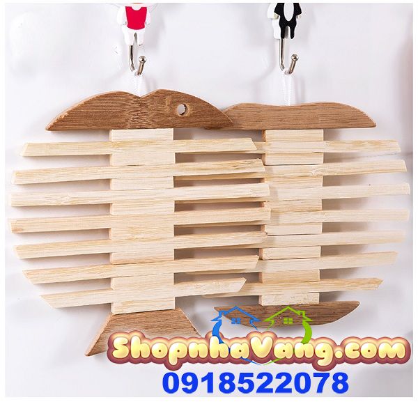 Đế Lót Nồi Bằng Gỗ Hình Cá NV136