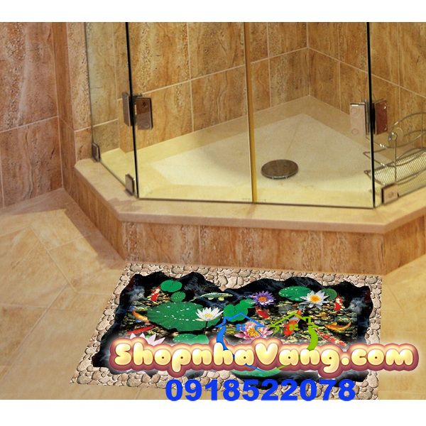 Decal Hình Hồ Cá 50x70 NV131