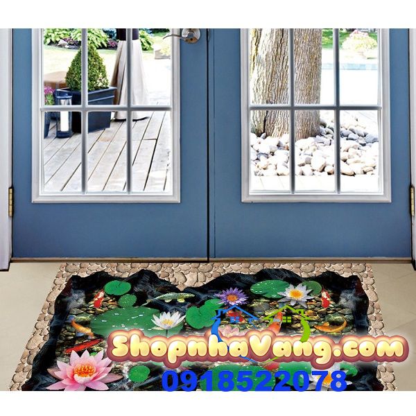 Decal Hình Hồ Cá 50x70 NV131