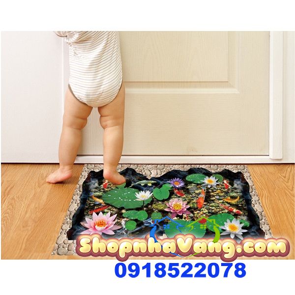 Decal Hình Hồ Cá 50x70 NV131