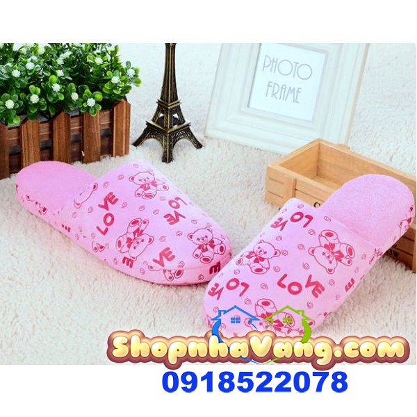 Dép Chữ Love Bằng Bông Đi Trong Nhà NV209