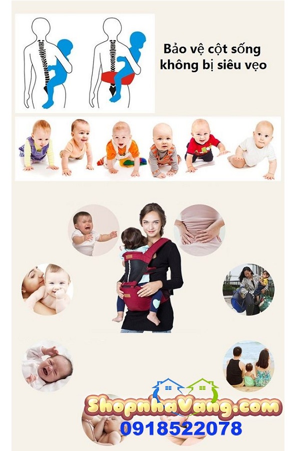Địu Ngồi Hipseat 4 Tư Thế NV98