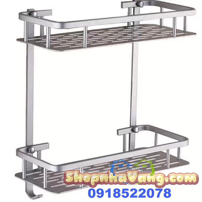 Giá Kệ Treo Gắn Tường Nhà Tắm 2 Tầng NV76