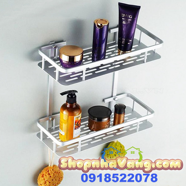 Giá Kệ Treo Gắn Tường Nhà Tắm 2 Tầng NV76