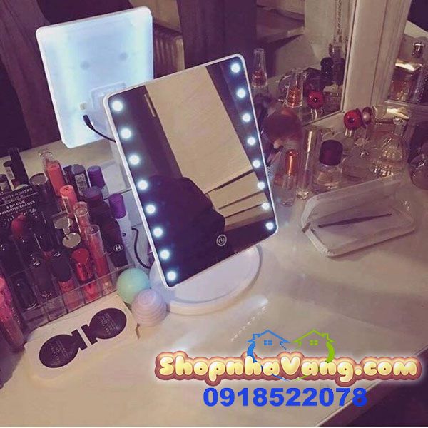 Gương Để Bàn 22 Bóng Đèn Led NV224
