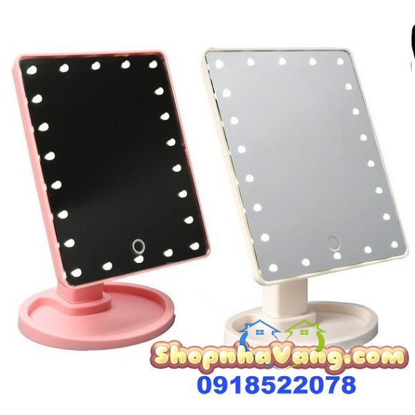 Gương Để Bàn 22 Bóng Đèn Led NV224