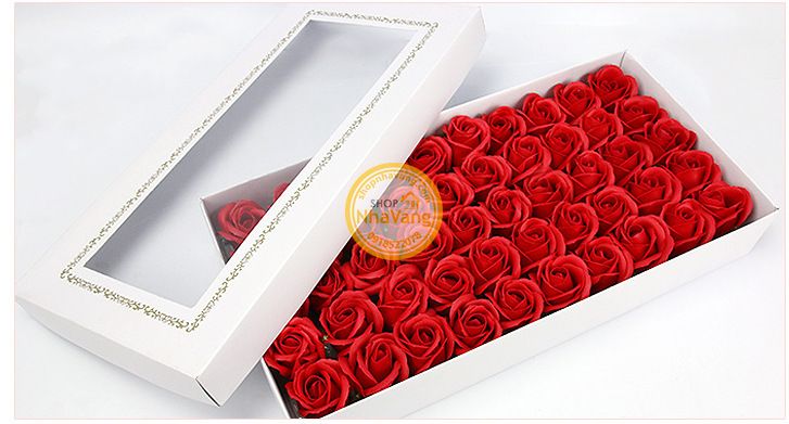 Hoa Hồng Sáp 3 Lớp Hộp 50 Bông NV360