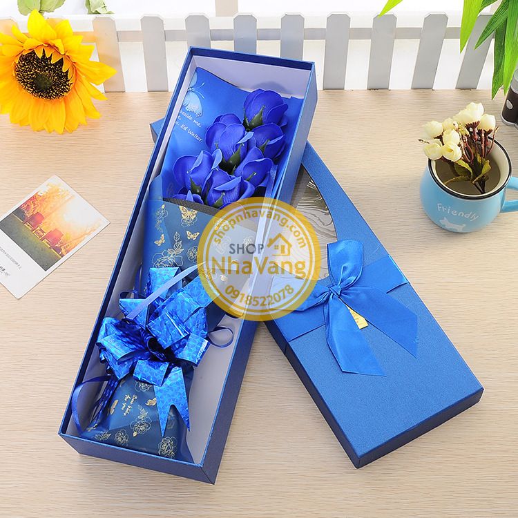 Hoa Hồng Sáp 9 Bông Loại Lớn NV361