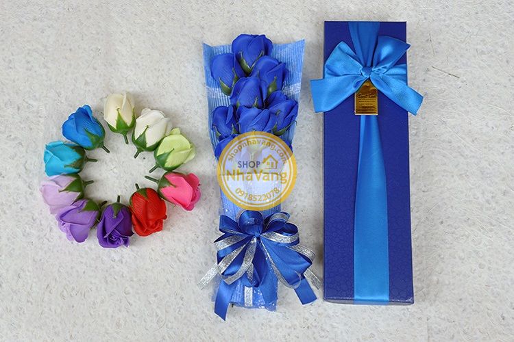 Hoa Hồng Sáp 9 Bông Loại Nhỏ NV363