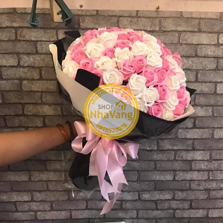 Hoa Hồng Sáp 99 Bông Gói Giấy NV358