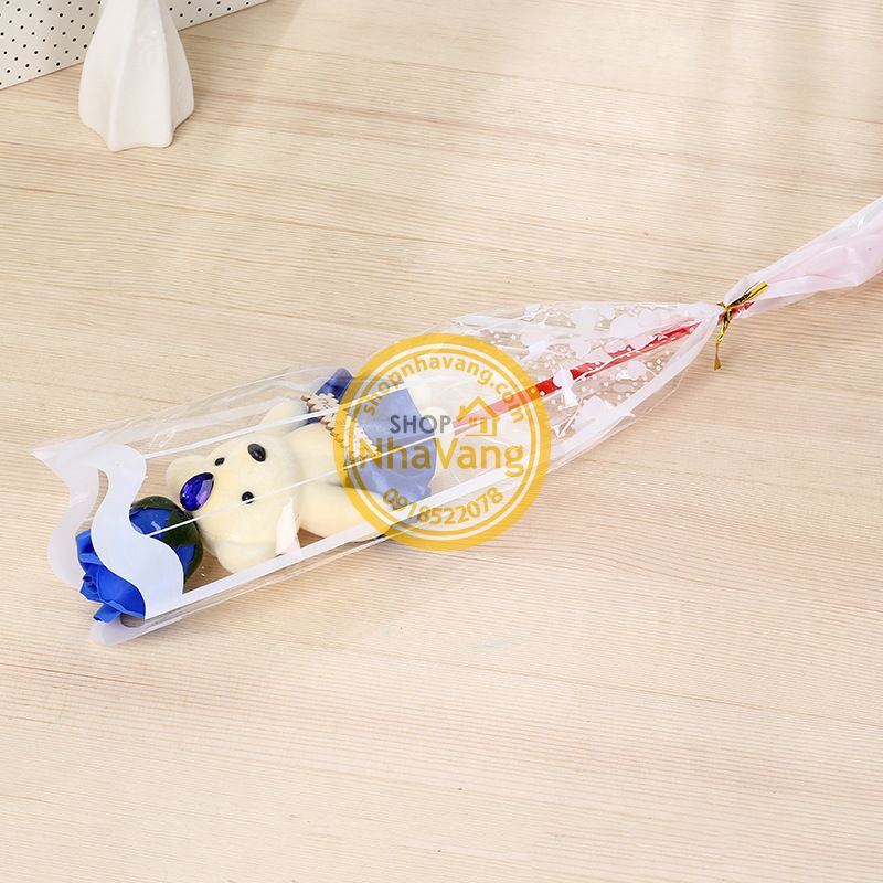 Hoa Hồng Sáp Cây Kèm Gấu NV362