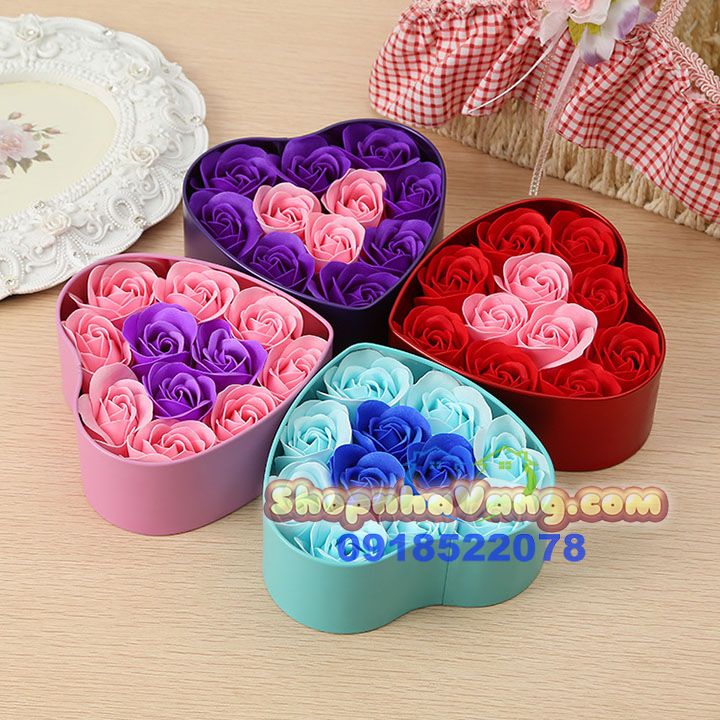 Hoa Hồng Trái Tim Vĩnh Cữu Sáp 11 Bông NV51