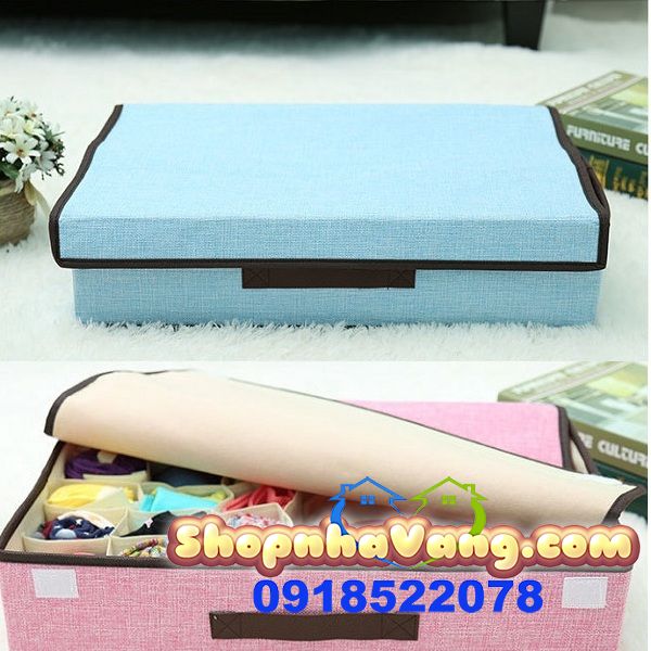 Hộp Đựng Đồ Lót 16 Ngăn Có Nắp Tiện Dụng NV113
