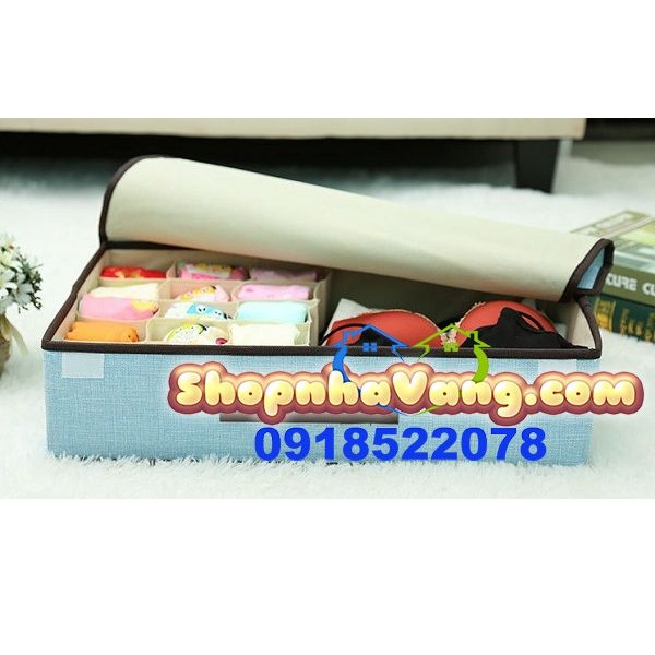 Hộp Đựng Đồ Lót 16 Ngăn Có Nắp Tiện Dụng NV113