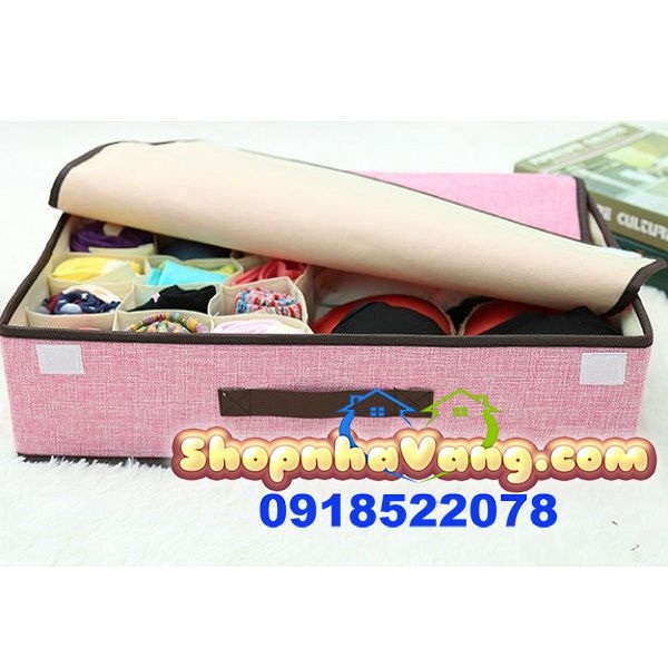 Hộp Đựng Đồ Lót 16 Ngăn Có Nắp Tiện Dụng NV113