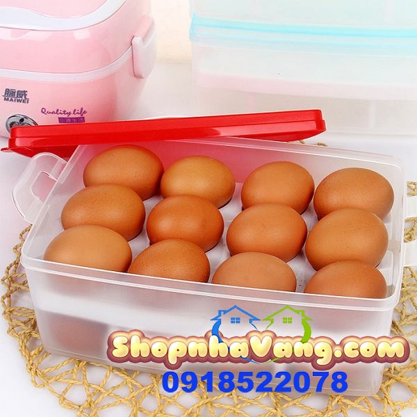Hộp Đựng trứng 2 tầng tiện lợi NV138