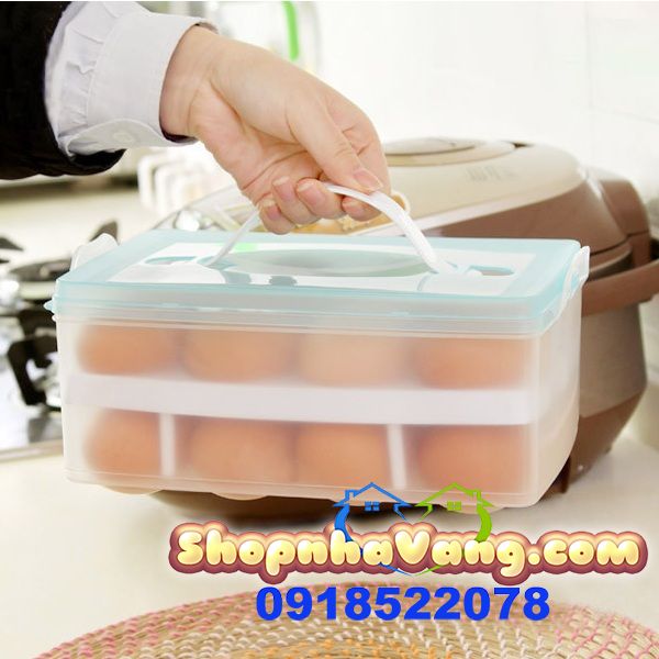 Hộp Đựng trứng 2 tầng tiện lợi NV138
