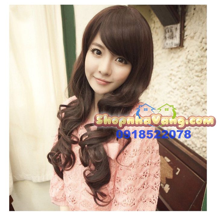 Bộ Tóc Giả Xoăn Lọn Mái Xéo NV32