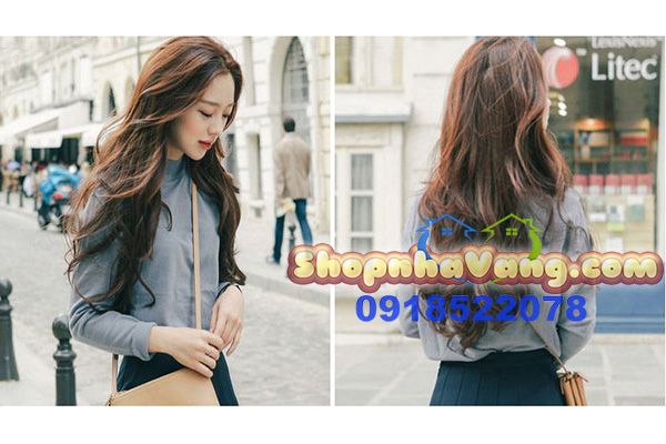 Bộ Tóc Giả Dài Xoăn Nhẹ Hàn Quốc NV27