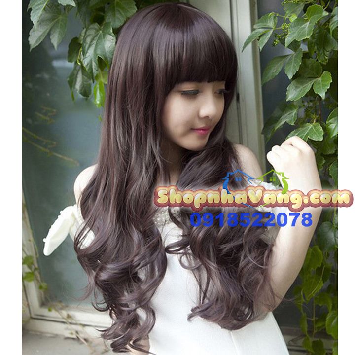 Bộ Tóc Giả Xoăn Mái Ngang Hàn Quốc NV35