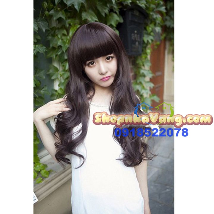 Bộ Tóc Giả Xoăn Mái Ngang Hàn Quốc NV35