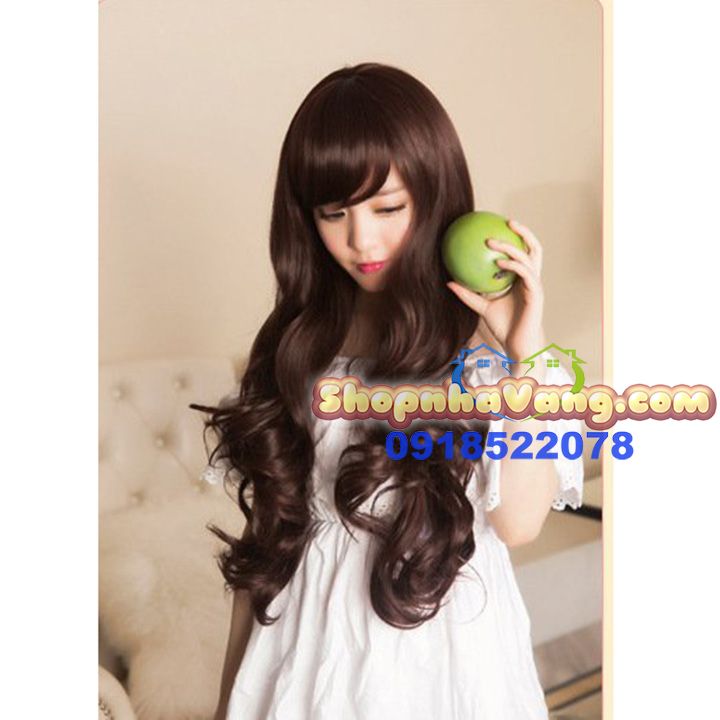 Bộ Tóc Giả Xoăn Lọn Mái Xéo NV32