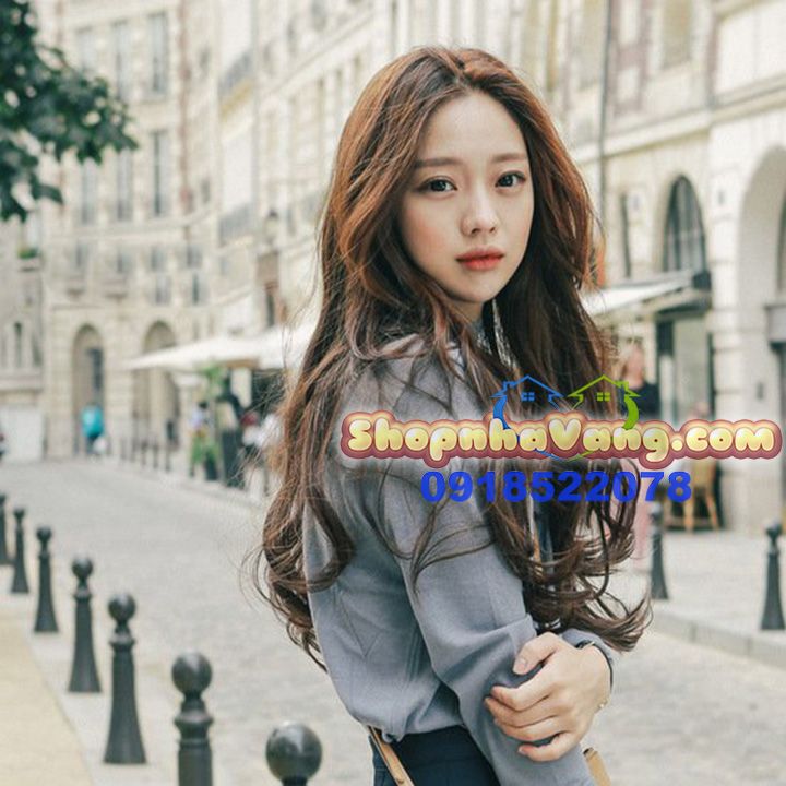 Bộ Tóc Giả Dài Xoăn Nhẹ Hàn Quốc NV27